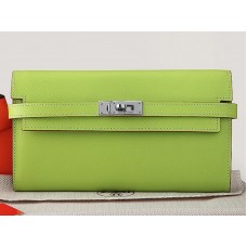 Portofel lung Hermes Epsom Original Calfskin Kelly verde