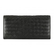 Portofel Bottega Veneta Intrecciato Nappa Continental Negru