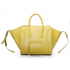 Geantă Celine Luggage Phantom Square Tote Bag Galbenă