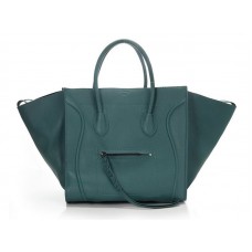 Geantă Celine Luggage Phantom Square Tote Green