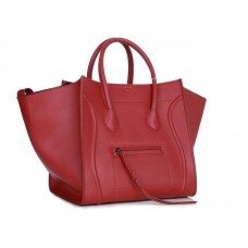 Geantă Celine Luggage Phantom Square Tote Bag Roșie