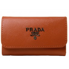 Prada Suport pentru 6 chei Saffiano Portocaliu