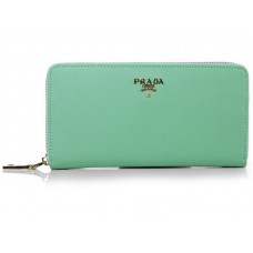 Portofel Prada Saffiano Zippy Verde