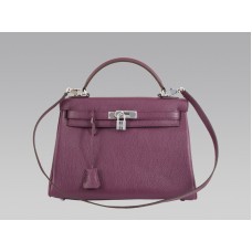 Geantă Hermes Kelly 32cm Togo Leather Clemence Raisin