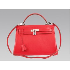 Geantă Hermes Kelly 32cm Togo Leather Clemence Rouge Vif