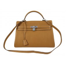 Geantă Hermes Kelly 32cm Togo Leather Clemence Camel