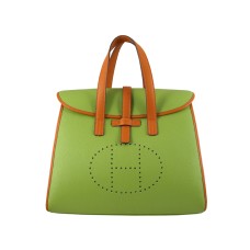 Geantă Hermes 08c Flap Green