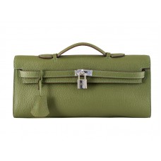 Pochette Hermes Kelly Longue Green