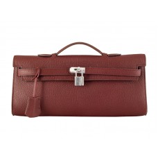 Hermes Kelly Pochette Longue Roșu Purpuriu