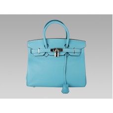 Hermes Birkin 30cm Togo Piele Bleu Thalassa