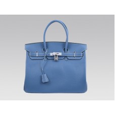Geantă Hermes Birkin 35cm Togo Clemence Bleu Ocean