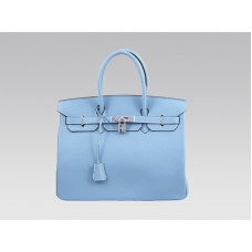 Geantă Hermes Birkin 35cm Togo Clemence Blue Jean