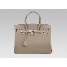 Geantă Hermes Birkin 35cm Togo Clemence Gri Clair