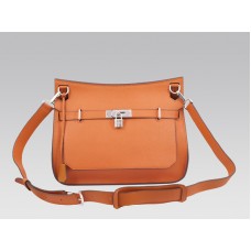 Geantă Hermes Jypsiere 34 Messenger Clemence Portocalie