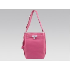 Geantă Hermes So Kelly 22cm Clemence Pink