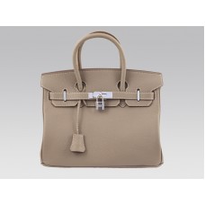 Geantă Hermes Birkin 30cm Togo Clemence Gri Clair