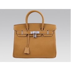 Geantă Hermes Birkin 30cm Togo din piele maro deschis cu accesorii argintii