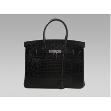 Geantă Hermes Birkin 35 cm Crocodil Negru