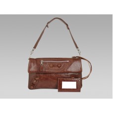 Plic Balenciaga Giant din piele maro