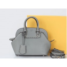 Fendi Original Piele Mini Selleria Adele Satchel Gri