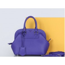 Fendi Original Piele Mini Selleria Adele Satchel Violet