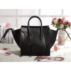Geantă Celine Luggage Phantom Square Tote Bag Epsom Leather Black