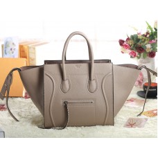 Geantă Celine Luggage Phantom Square Tote Bag Togo Leather Light Khaki