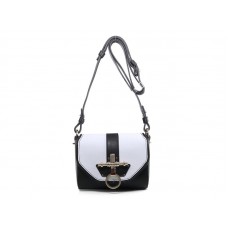 Geantă mică Givenchy Obsidian Crossbody, alb și negru