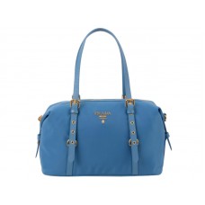 Geanta de umar Prada Tessuto Bauletto Satchel Albastru