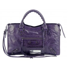 Geantă Balenciaga Medie Classic City Purple Închis