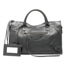 Geantă Balenciaga Classic City medie gri