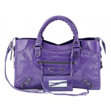 Geantă Balenciaga Medie Classic City Purple