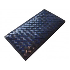 Portofel Bottega Veneta Continental În Negru Lustruit Pacific Intrecciato