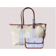 Goyard Anjou Geantă de pânză reversibilă din pânză, alb, H-gotogg3456s7