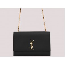 Geantă Saint Laurent YSL Kate Large cu lanț, neagră, H-yslshsg073330md1