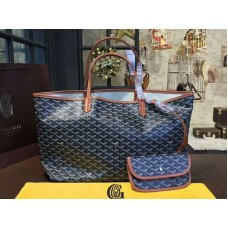 Goyard Goyardine Saint Louis GM Negru cu Ornamente din Piele Maro