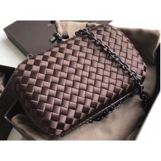 Clutch Bottega Veneta Knot În Ciocolată Boucher Intreccio