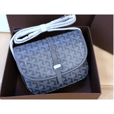 Geanta Goyard Goyardine Chevron Messenger Gri