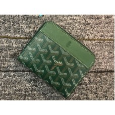 Portofel mic cu fermoar Goyard Chevron, verde