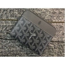 Portofel mic cu fermoar Goyard Chevron, gri