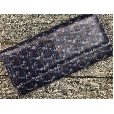 Portofel lung Goyard Varenne Chevron Albastru închis