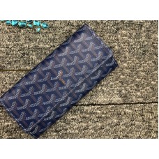 Portofel lung Goyard Varenne Chevron Albastru