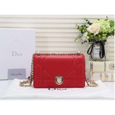 Geantă mică Dior Diorama din piele de miel roșie d05263