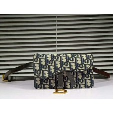 Dior Oblique Saddle Clutch Negru d5616