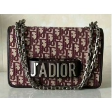 Dior J'Adior Flap Canvas Argintiu cu accesorii Burgundy d10050304