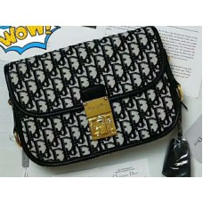 Geantă Dior Oblique Gold Signature din pânză neagră d100670