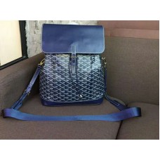 Rucsac Alpin Goyard Goyardine din piele de vițel Albastru