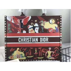 Geantă Dior Book Tote din piele întoarsă multicoloră și maro