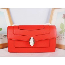 Husă Bvlgari Serpenti Forever 22cm piele de vițel roșie