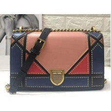 Geantă Dior Diorama mare în model patchwork multicolor